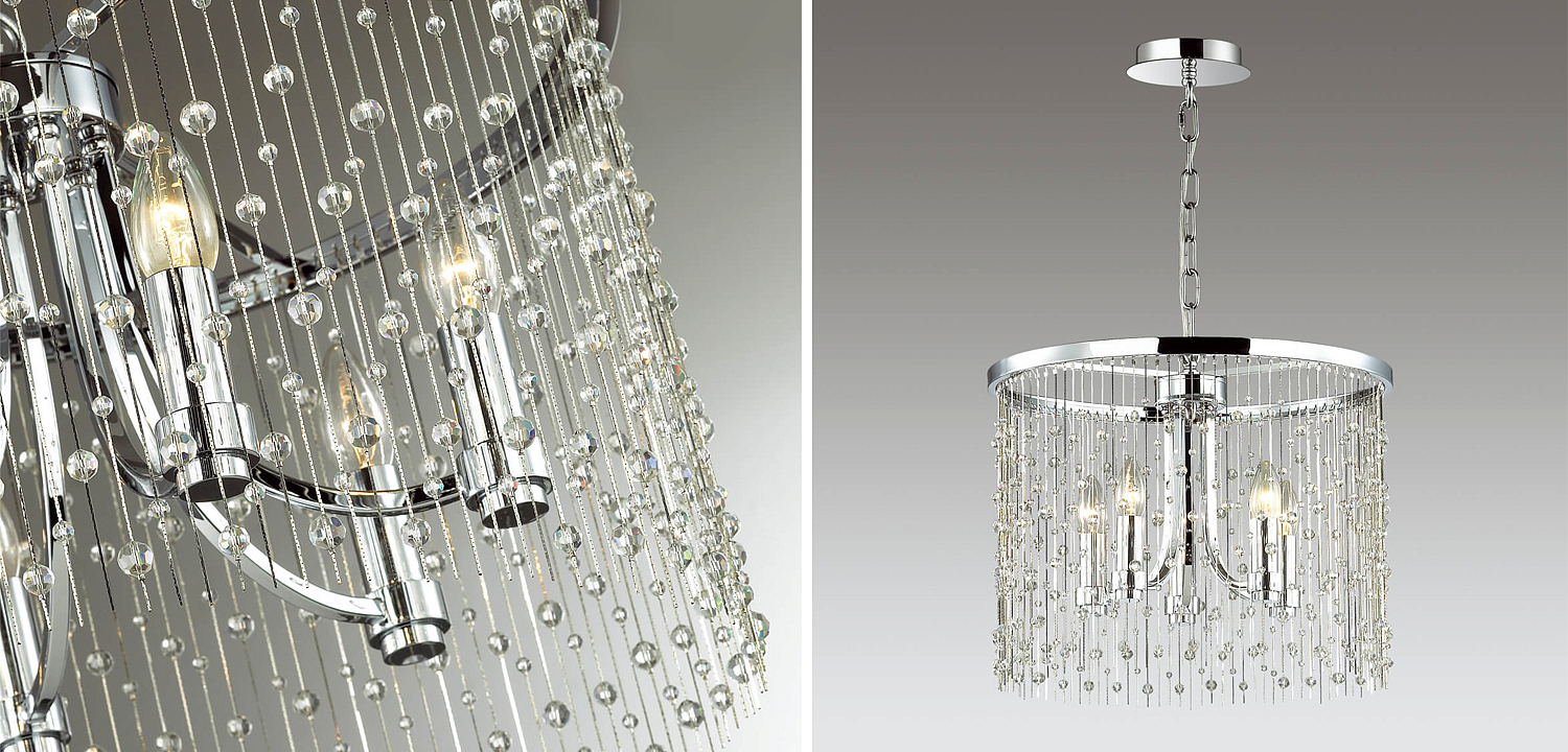 Люстра Hailstorm Rain Chandelier chrome Люстра Hailstorm Rain Chandelier chrome - Loft-Concept в Челябинске