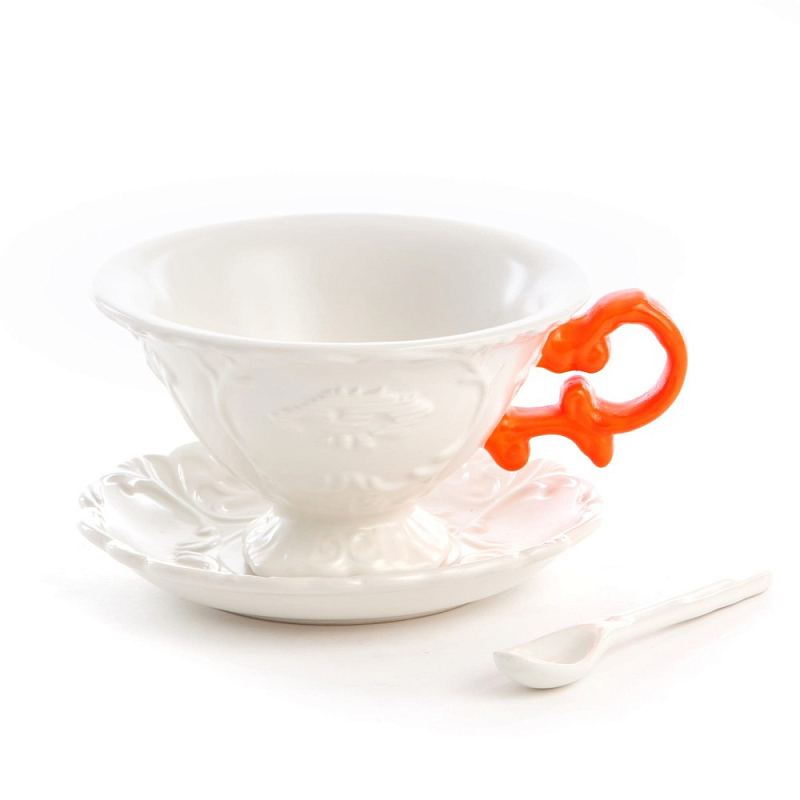 Чайная пара Seletti I-Tea Orange Белый Оранжевый Чайная пара Seletti I-Tea Orange Белый Оранжевый в Челябинске | Loft Concept