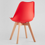 Стул с основой из пластика и мягким сиденьем Arvika Red варинант исполнения - 5 | Loft Concept в Челябинске