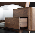 Прикроватный деревянный столик с 2-мя ящиками Moon Walnut Furniture варинант исполнения - 11 | Loft Concept в Челябинске