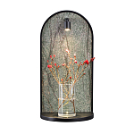 Настенный светильник зеленого цвета с черной рамкой овальной формы с полкой Herbarium  варинант исполнения - 6 | Loft Concept в Челябинске