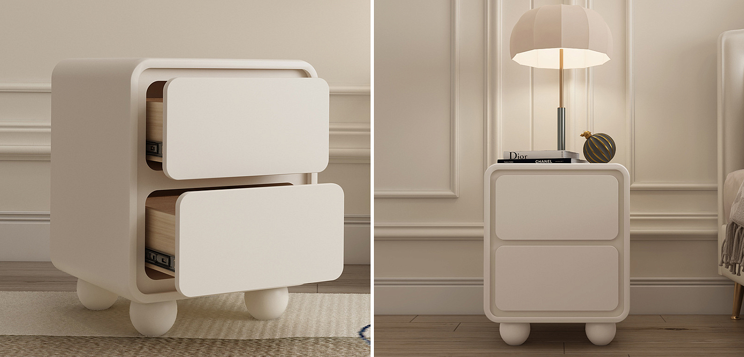 Тумба Cobb Beige Nightstand Тумба Cobb Beige Nightstand - Loft-Concept в Челябинске