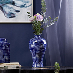 Ваза из фарфора сине-белого цвета Blue & White Ornament  варинант исполнения - 5 | Loft Concept в Челябинске