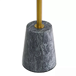 Кофейный столик круглый из мрамора серый Reliable Foundation варинант исполнения - 4 | Loft Concept в Челябинске