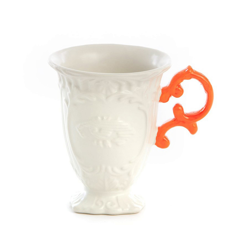 Кружка Seletti I-Mug Orange Белый Оранжевый Кружка Seletti I-Mug Orange Белый Оранжевый в Челябинске | Loft Concept