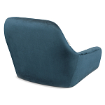 Барный стул со спинкой и подлокотниками на 4-х металлических ножках Douglas Rhombus Синий Велюр варинант исполнения - 3 | Loft Concept в Челябинске