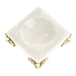 Подставка под шар квадратная из натурального камня Мрамор на ножках Natural Stone Sphere Stands варинант исполнения - 1 | Loft Concept в Челябинске