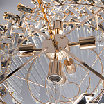 Люстра многоярусная с переплетенными металлическими элементами черного и золотого цвета и прозрачными хрустальными подвесками Empire Chandelier Crystal варинант исполнения - 10 | Loft Concept в Челябинске