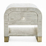 Тумбочка прикроватная с ящиком Tofino White Bone Inlay  Bedside Cabinet   варинант исполнения - 1 | Loft Concept в Челябинске