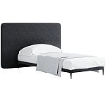 Кровать с большим мягким изголовьем Unity Grey Bed варинант исполнения - 7 | Loft Concept в Челябинске