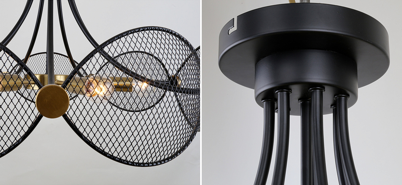 Черная люстра с латунными вставками Mosquitoes Caster Черная люстра с латунными вставками Mosquitoes Caster - Loft-Concept в Челябинске