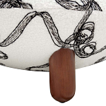 Кресло без подлокотников на деревянных ножках белое с вышивкой Sharp Armchair варинант исполнения - 4 | Loft Concept в Челябинске