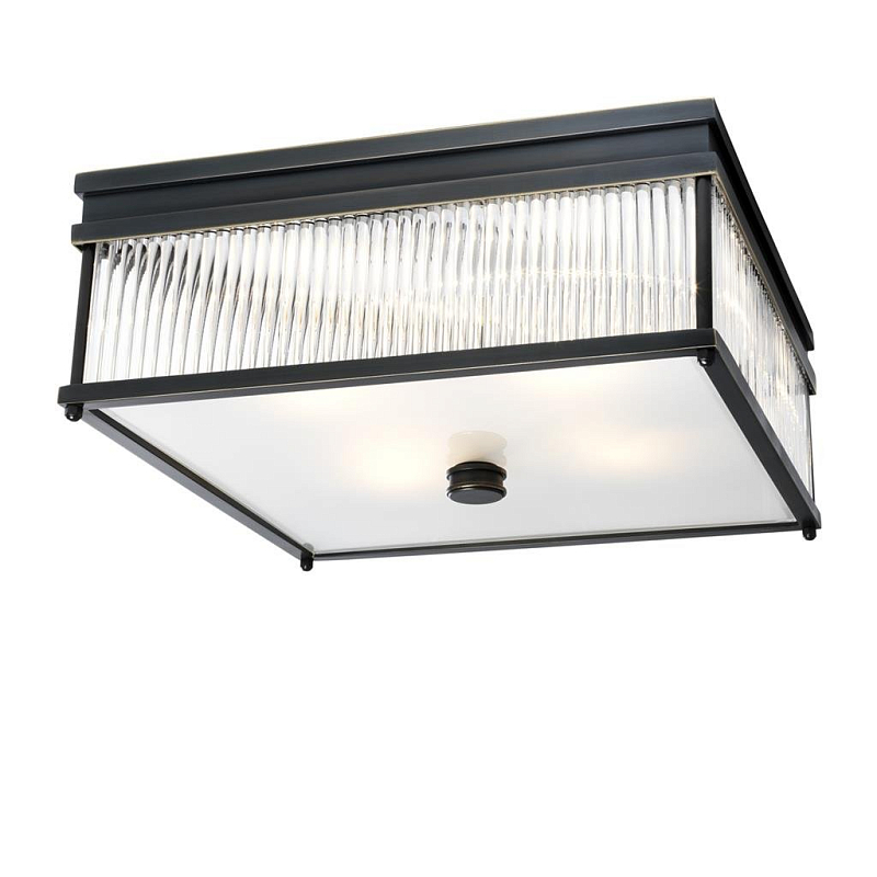 Потолочный светильник Ceiling Lamp Cornwall Bronze Темная бронза Прозрачное Стекло в Челябинске | Loft Concept 