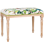 Банкетка из натурального бука золотистая с изображением птиц и цветов Blooming Bird варинант исполнения - 1 | Loft Concept в Челябинске