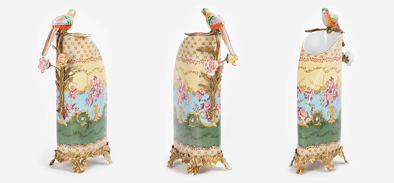 Ваза фарфоровая с фигуркой птички Print Ваза фарфоровая с фигуркой птички Print - Loft-Concept в Челябинске