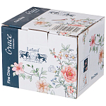 Кружка фарфоровая синяя с цветочным принтом 470 мл Flower Porcelain Collection варинант исполнения - 2 | Loft Concept в Челябинске