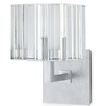 Бра серебряное с фактурным прозрачным абажуром Optical Crystal варинант исполнения - 3 | Loft Concept в Челябинске