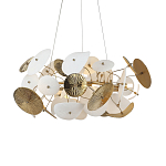 Люстра с белыми и золотистыми цветами Dahlia Flowers Lamp варинант исполнения - 2 | Loft Concept в Челябинске