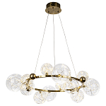 Дизайнерская кольцевая люстра с гирляндой внутри стеклянных плафонов Iona Garland Chandelier 12 варинант исполнения - 2 | Loft Concept в Челябинске