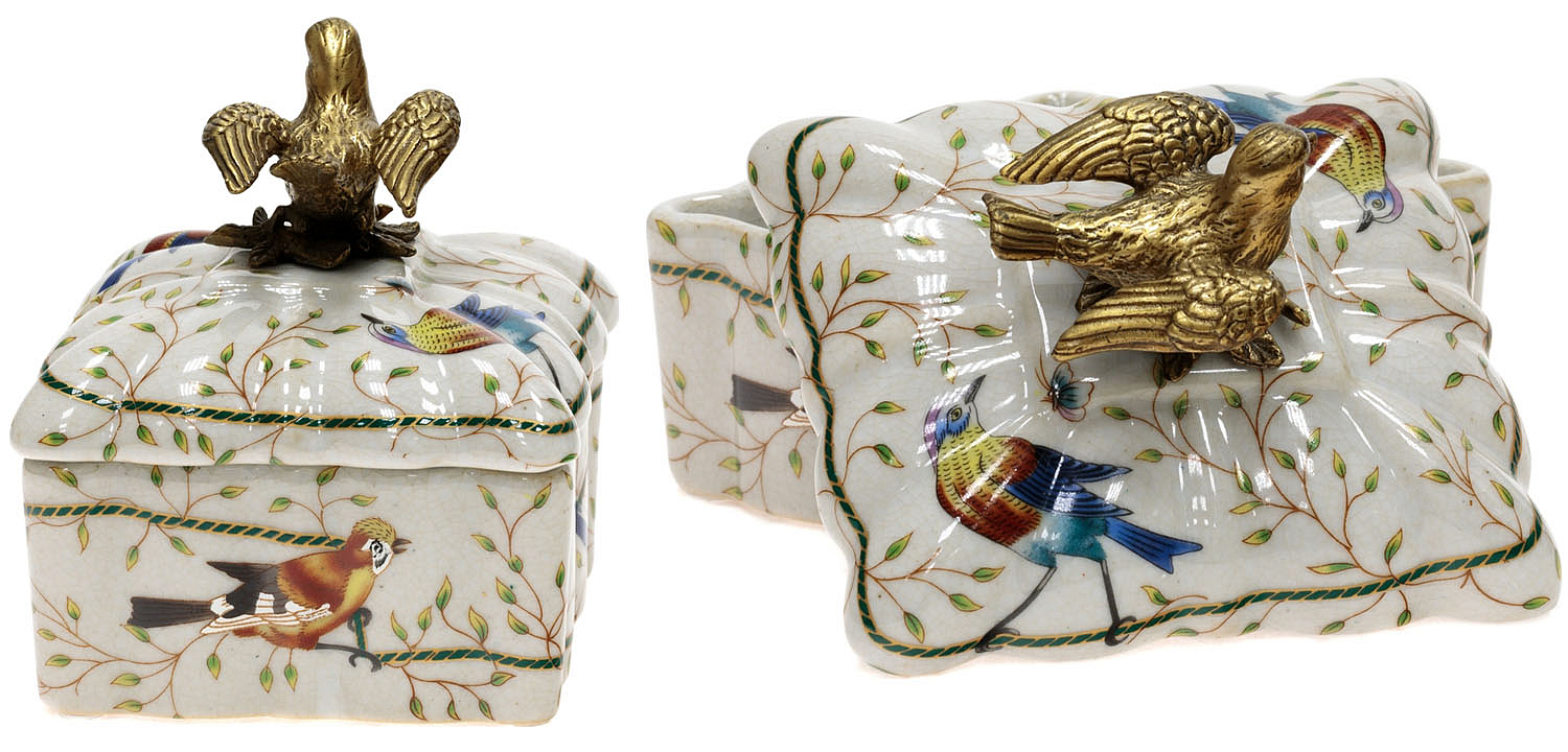 Шкатулка Bronze and Color Birds Box Square Шкатулка Bronze and Color Birds Box Square - Loft-Concept в Челябинске