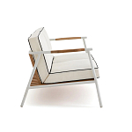 Садовый 2-х местный диван с подлокотниками из тика White варинант исполнения - 3 | Loft Concept в Челябинске