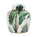 Ваза с крышкой фарфоровая с ручной росписью Leopard Collection  варинант исполнения - 1 | Loft Concept в Челябинске