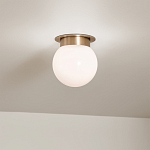 Потолочный светильник с белым матовым шарообразным плафоном Kichler варинант исполнения - 7 | Loft Concept в Челябинске