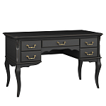 Стол рабочий черный из массива бука с 5-ю ящиками Black Provence варинант исполнения - 1 | Loft Concept в Челябинске