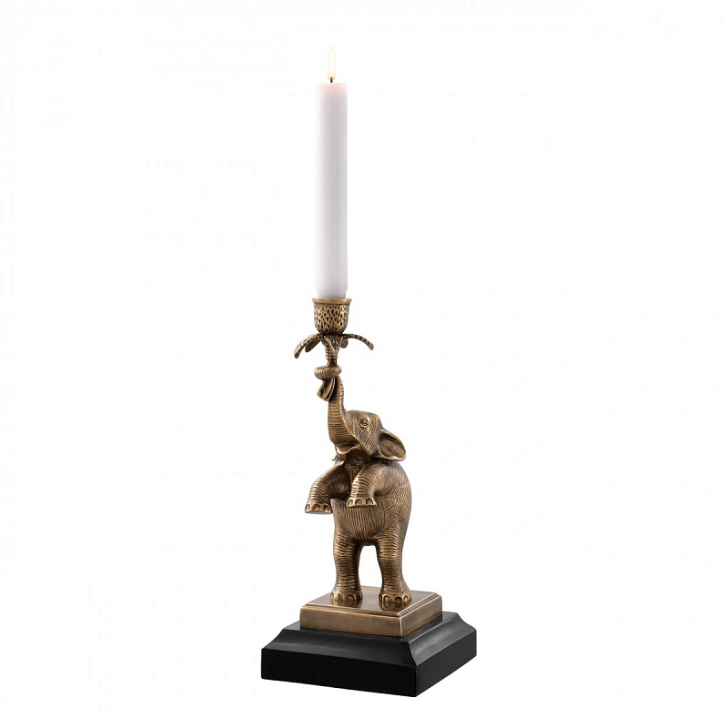 Подсвечник Eichholtz Candle Holder Nairobi Латунь Античная полированная Черный Подсвечник Eichholtz Candle Holder Nairobi Латунь Античная полированная Черный в Челябинске | Loft Concept