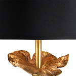 Настольная лампа с цветком на основании и черным абажуром Fluttering Leaf варинант исполнения - 1 | Loft Concept в Челябинске