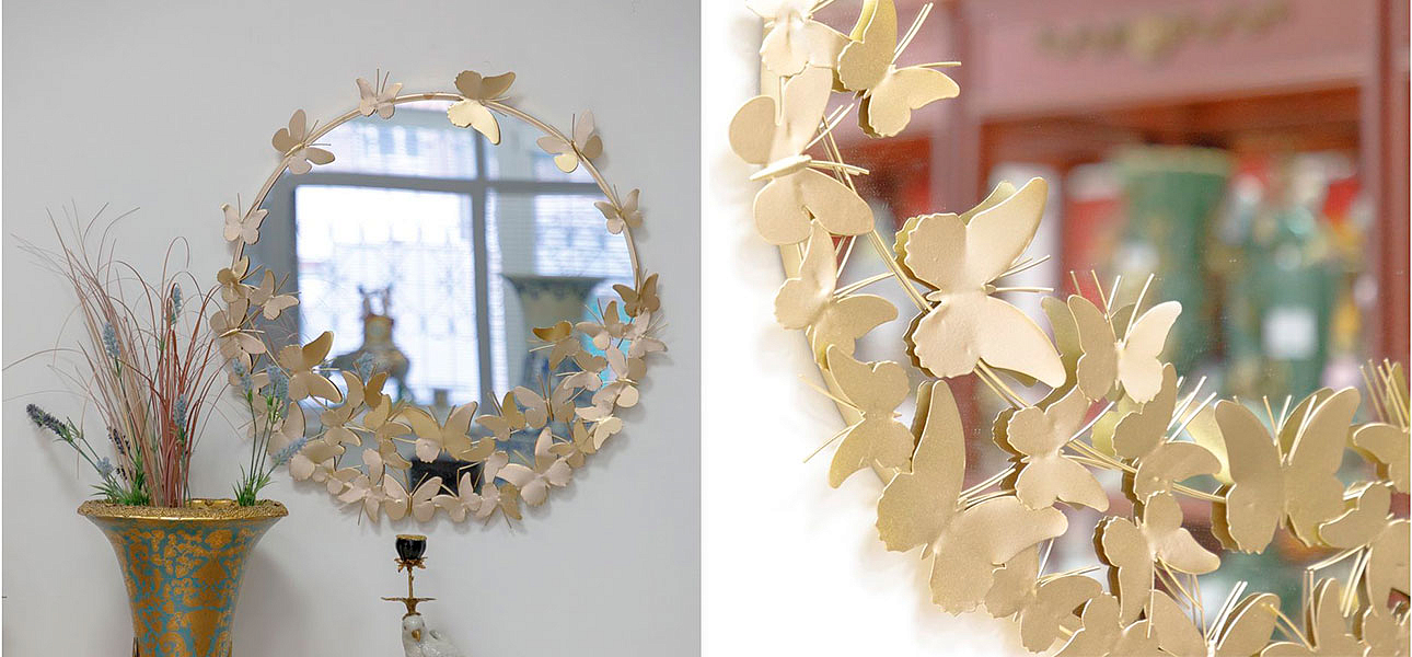 Зеркало круглое Golden Butterflies Зеркало круглое Golden Butterflies - Loft-Concept в Челябинске