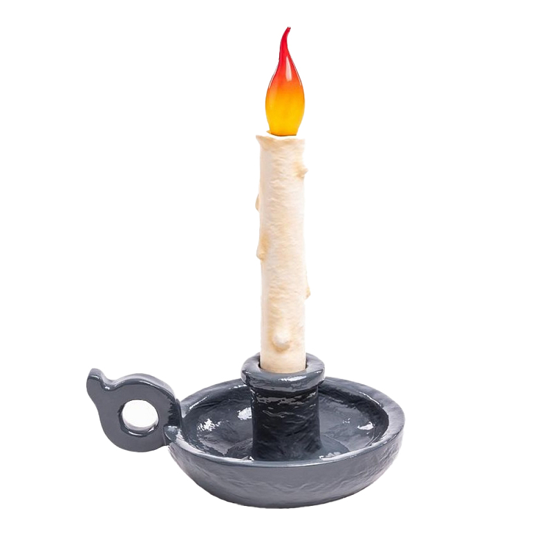 Настольная лампа Seletti Bugia grey Белый Серый Настольная лампа Seletti Bugia grey Белый Серый в Челябинске | Loft Concept