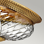 Потолочный светильник цвета латунь с прозрачным рифленым плафоном в форме чаши Hinkley варинант исполнения - 2 | Loft Concept в Челябинске