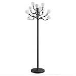 Торшер с плафонами из белых фарфоровых цветов на изогнутых ветвях Floralis варинант исполнения - 1 | Loft Concept в Челябинске