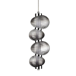 Подвесной светильник с 4-мя рифлеными стеклянными шарами Marcelh Light варинант исполнения - 1 | Loft Concept в Челябинске
