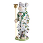 Подсвечник в виде собачки из фарфора с бронзовыми элементами Eden Garden варинант исполнения - 2 | Loft Concept в Челябинске