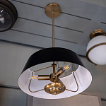 Подвесной светильник с конусовидным металлическим абажуром черного цвета Kichler варинант исполнения - 9 | Loft Concept в Челябинске