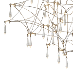 Потолочный светильник с тонким металлическим каркасом цвета хром Quasar варинант исполнения - 3 | Loft Concept в Челябинске