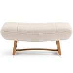 Оттоманка с обивкой букле Lino White Boucle Ottoman варинант исполнения - 2 | Loft Concept в Челябинске