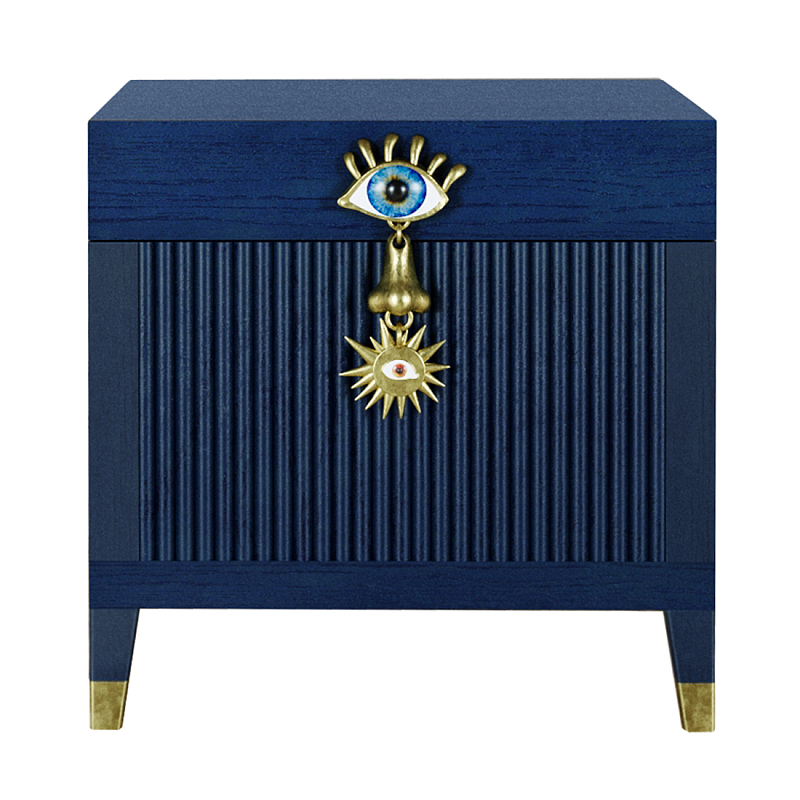 Сундук Eye Elsa Dreams Blue Синий Золотой Сундук Eye Elsa Dreams Blue Синий Золотой в Челябинске | Loft Concept