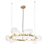 Люстра круглая подвесная с 15-ю прозрачными шарообразными плафонами из стекла Iona chandelier варинант исполнения - 2 | Loft Concept в Челябинске