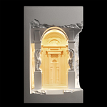 Встраиваемый в стену гипсовый светильник под покраску с колоннами и арками в античном стиле Antiquity Athena варинант исполнения - 9 | Loft Concept в Челябинске