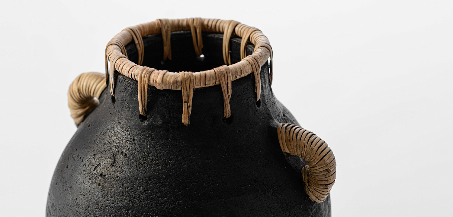 Ваза Vase Ceramic & Rattan Ваза Vase Ceramic & Rattan - Loft-Concept в Челябинске