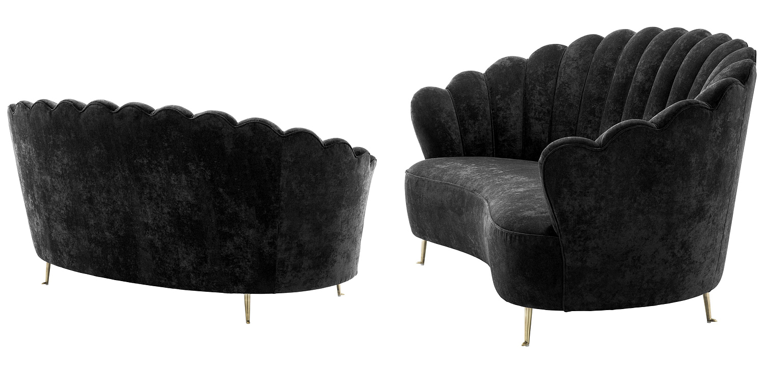 Диван Eichholtz Sofa Messina Black Диван Eichholtz Sofa Messina Black - Loft-Concept в Челябинске