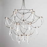 Люстра с каркасом из тонких металлических нитей и хрустальными подвесками Crystal Metal Threads Chandelier 40 варинант исполнения - 3 | Loft Concept в Челябинске