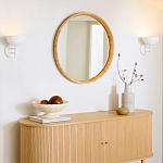 Зеркало круглое в раме из ротанга Wickerwork варинант исполнения - 4 | Loft Concept в Челябинске