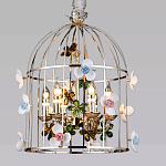 Люстра в виде клетки с цветами Flower Cell варинант исполнения - 1 | Loft Concept в Челябинске