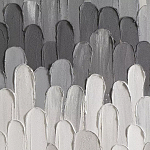 Панно декоративное с ручной росписью Gray Strokes варинант исполнения - 2 | Loft Concept в Челябинске