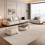 Диван двухместный кожаный с каркасом из массива дерева Furniture Medieval  варинант исполнения - 2 | Loft Concept в Челябинске