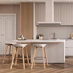 Барный стул на ножках из натурального дерева Boras White варинант исполнения - 8 | Loft Concept в Челябинске